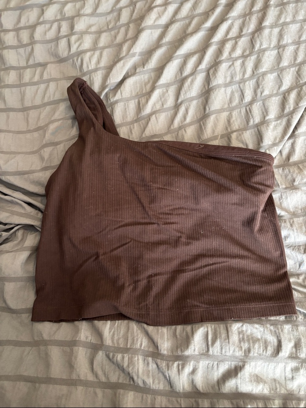 lululemon athletica One-Shoulder Ribbed Tank Top - Chocolate Brown